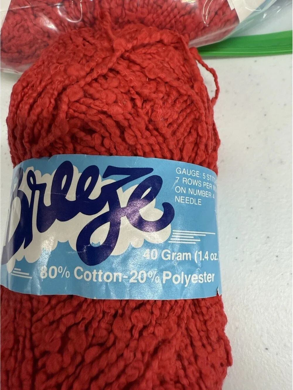 Yarns Brunswick ‘Breeze’ Cotton/Polyester Shade Flag Red - 3 Skein Lot